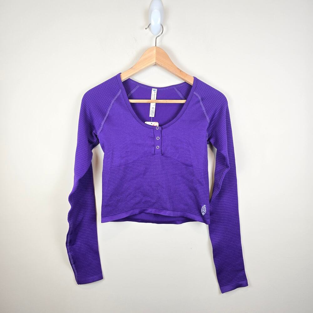 Free People Movement Purple Long Sleeve Top